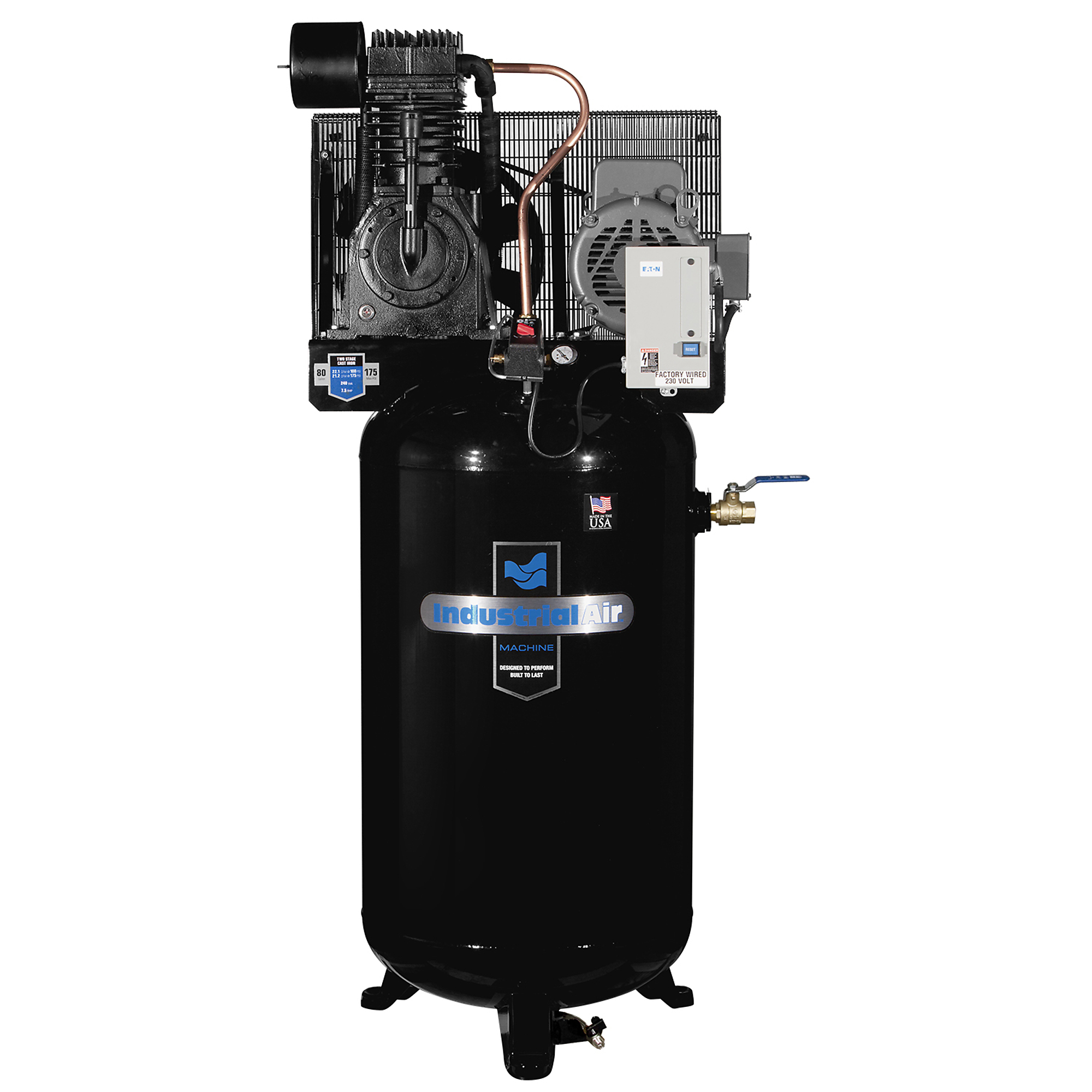 Industrial Air, 80 Gallon, Vertical Air Compressor, Model# IV7518075